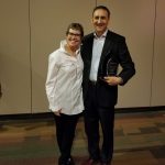 Greg Nathan receives the Crystal Comapss award at IFA 2018